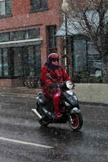Me, on my scooter in February. 